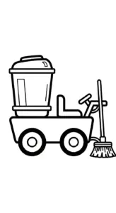 hình tô màu Thùng Rác cho bé 3 tuổi miễn phí