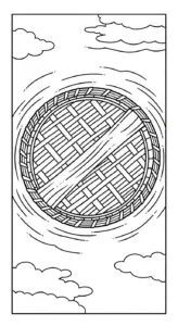 in tranh tô màu Thuyền Thúng