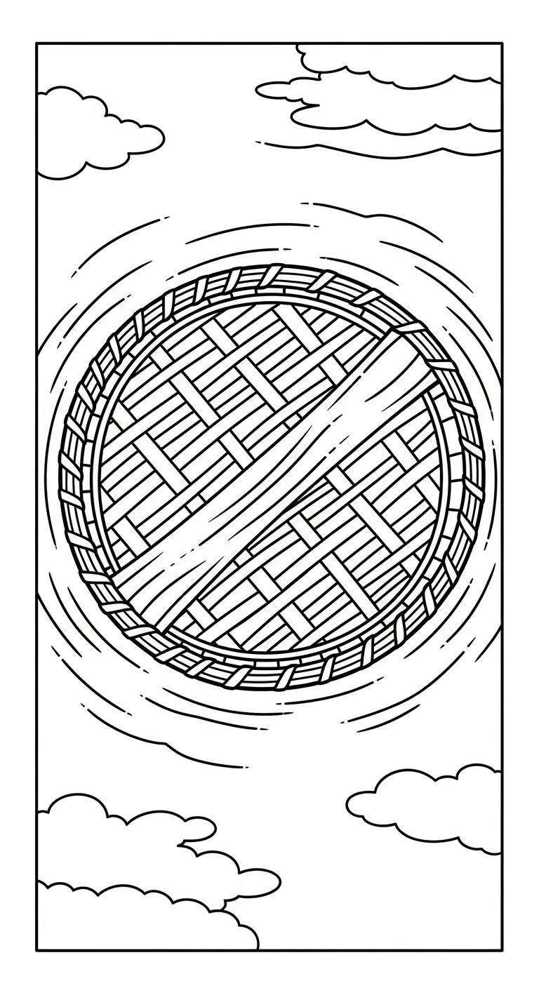 in tranh tô màu Thuyền Thúng