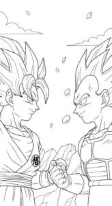 hình tô màu Vegeta tập tô