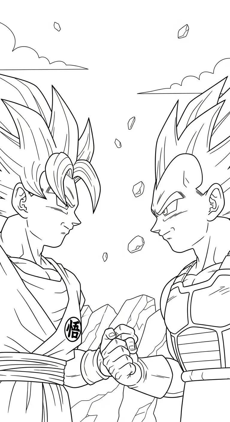 hình tô màu Vegeta tập tô