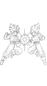 tải hình tô màu Vegeta