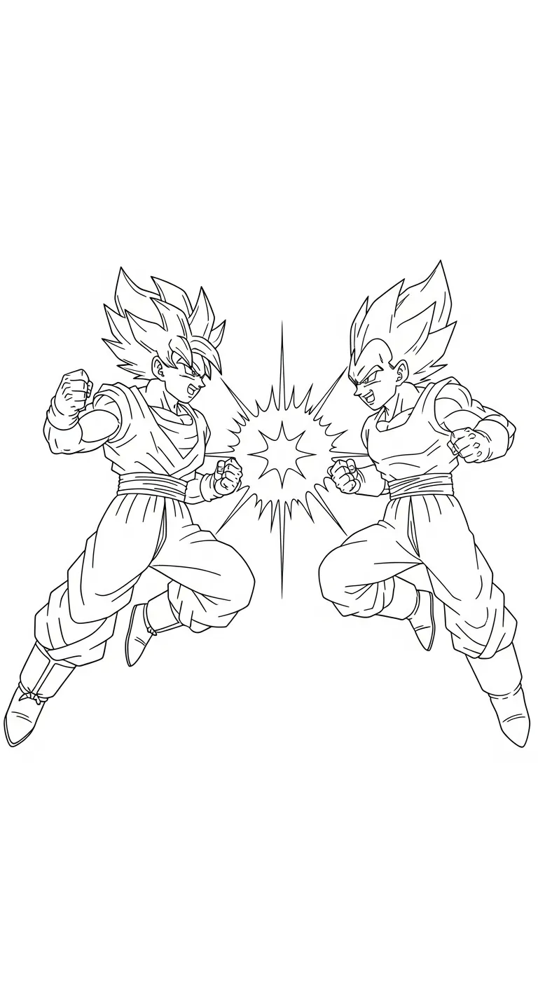 tải hình tô màu Vegeta