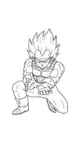 tải tranh tô màu Vegeta cho bé 4 tuổi