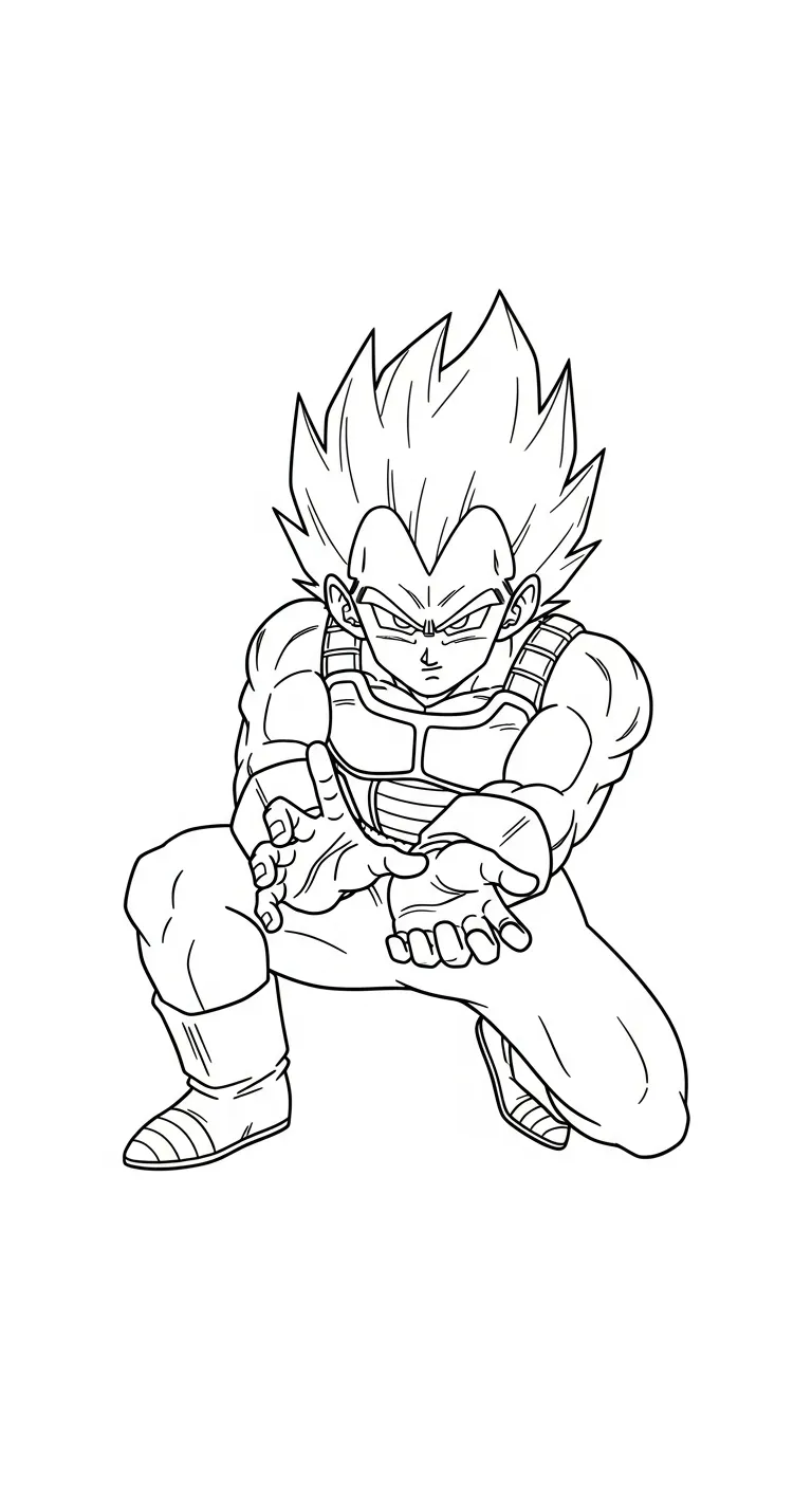 tải tranh tô màu Vegeta cho bé 4 tuổi