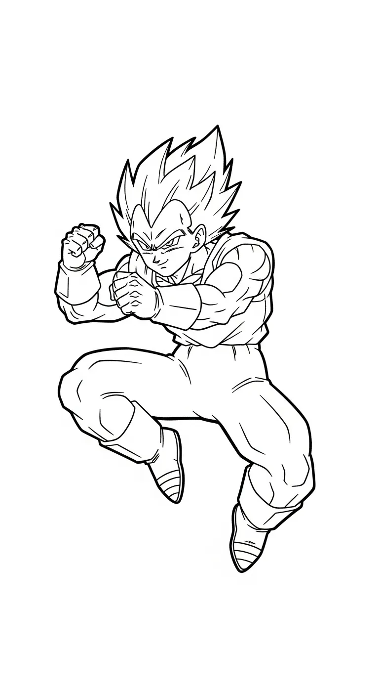 hình tô màu Vegeta pdf
