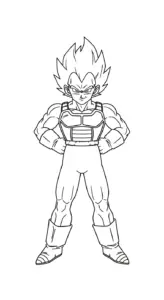 hình tô màu Vegeta cho bé 6 tuổi