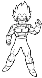 hình tô màu Vegeta rõ nét