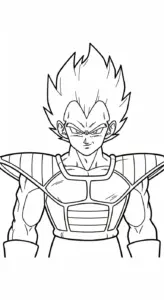 download tranh tô màu Vegeta cho bé