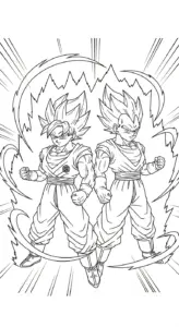 tải tranh tô màu Vegeta cho bé 3 tuổi