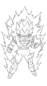 tranh tô màu Vegeta in ngay
