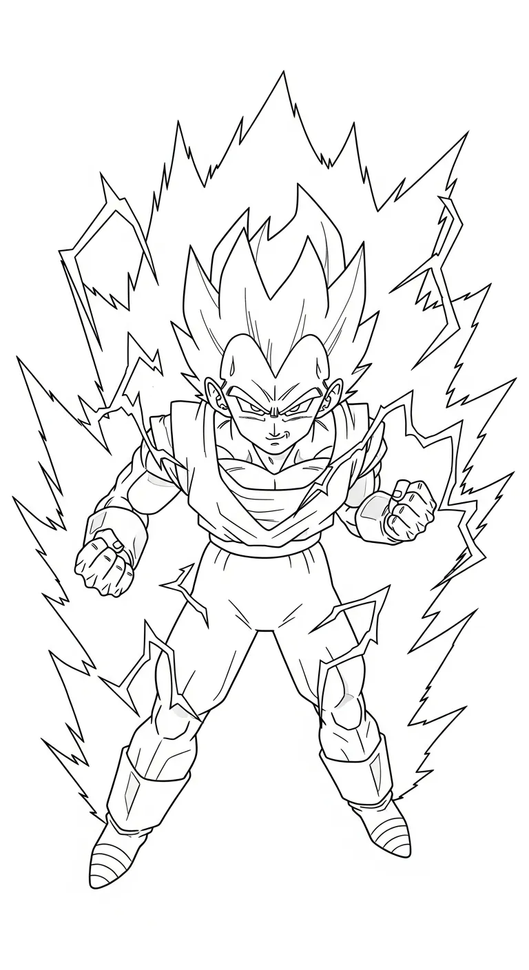 tranh tô màu Vegeta in ngay