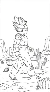 hình tô màu Vegeta tập tô
