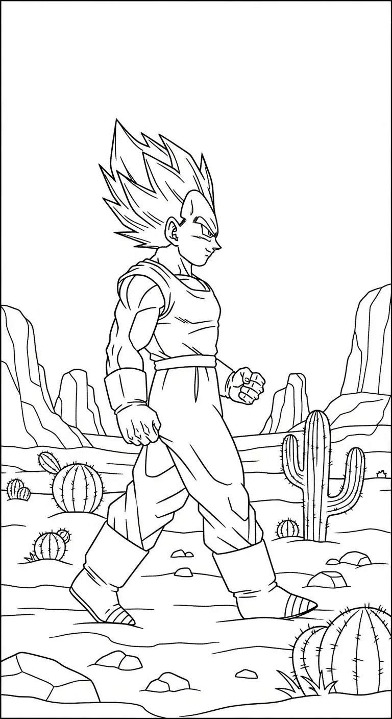 hình tô màu Vegeta tập tô 1