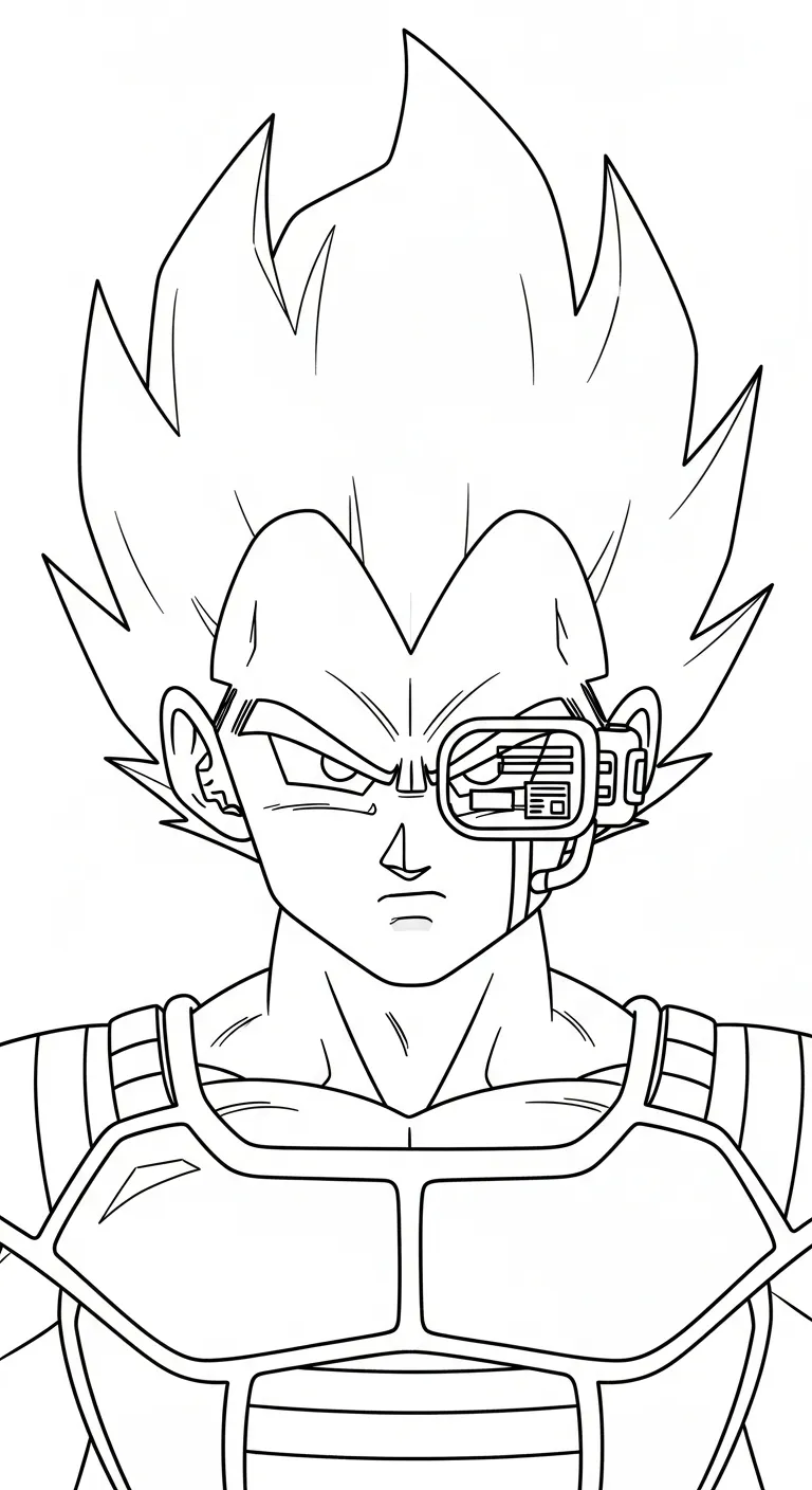 tải tranh tô màu Vegeta cho bé 4 tuổi 1