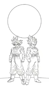 tranh tô màu Vegeta cho bé 7-8 tuổi