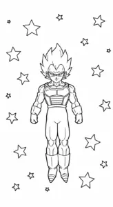 tải tranh tô màu Vegeta cho bé 3 tuổi