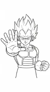 tải tranh tô màu Vegeta miễn phí