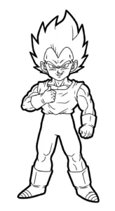 in tranh tô màu Vegeta cho bé 6 tuổi
