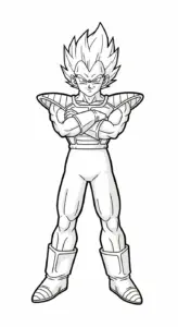tranh tô màu Vegeta cho bé 4 tuổi