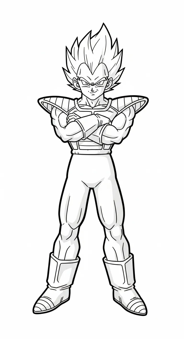 tranh tô màu Vegeta cho bé 4 tuổi