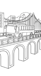 tranh tô màu Tranh To Mau Xe Bus cho bé 7 tuổi