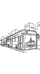 download hình tô màu Tranh To Mau Xe Bus cho bé