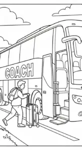 hình tô màu Tranh To Mau Xe Bus cho bé 8 tuổi miễn phí