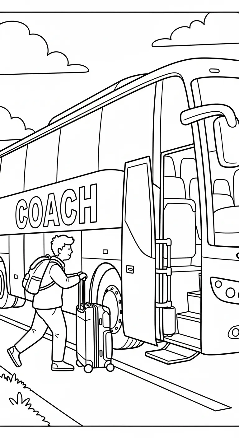 hình tô màu Tranh To Mau Xe Bus cho bé 8 tuổi miễn phí
