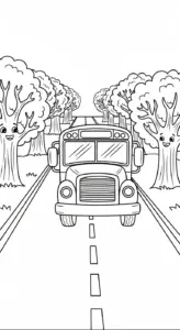 hình tô màu Tranh To Mau Xe Bus cho bé