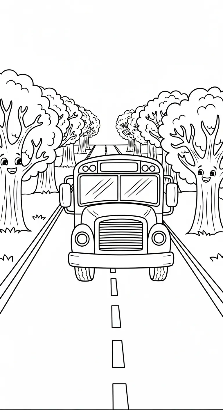 hình tô màu Tranh To Mau Xe Bus cho bé 1