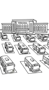 download hình tô màu Tranh To Mau Xe Bus cho bé