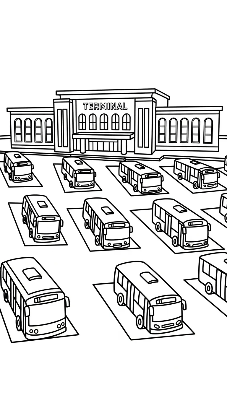 download hình tô màu Tranh To Mau Xe Bus cho bé 1
