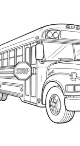 tải hình tô màu Tranh To Mau Xe Bus cho bé 4 tuổi