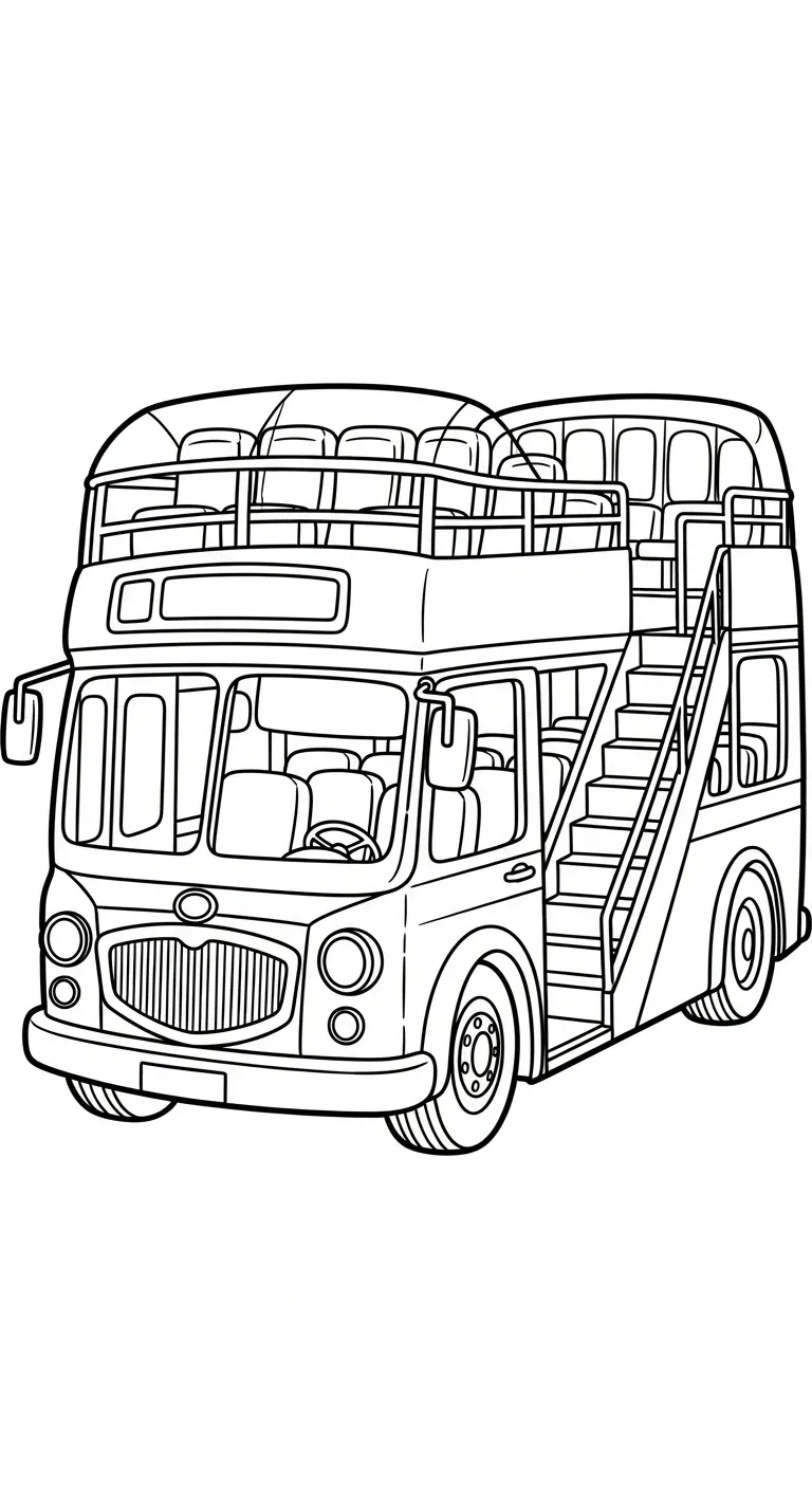 hình tô màu Tranh To Mau Xe Bus cho bé tải về