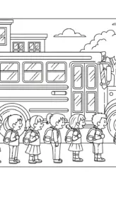 in hình tô màu Tranh To Mau Xe Bus cho bé 5 tuổi