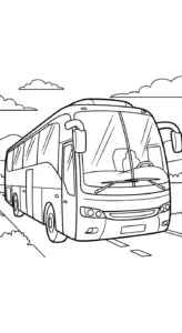 tranh tô màu Tranh To Mau Xe Bus cho bé tải về