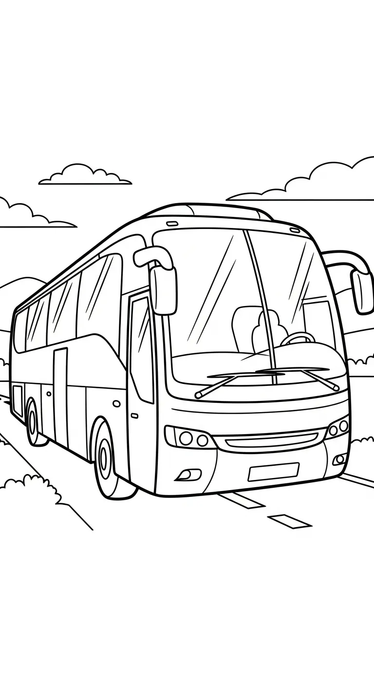tranh tô màu Tranh To Mau Xe Bus cho bé tải về