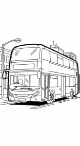 hình tô màu Tranh To Mau Xe Bus cho bé