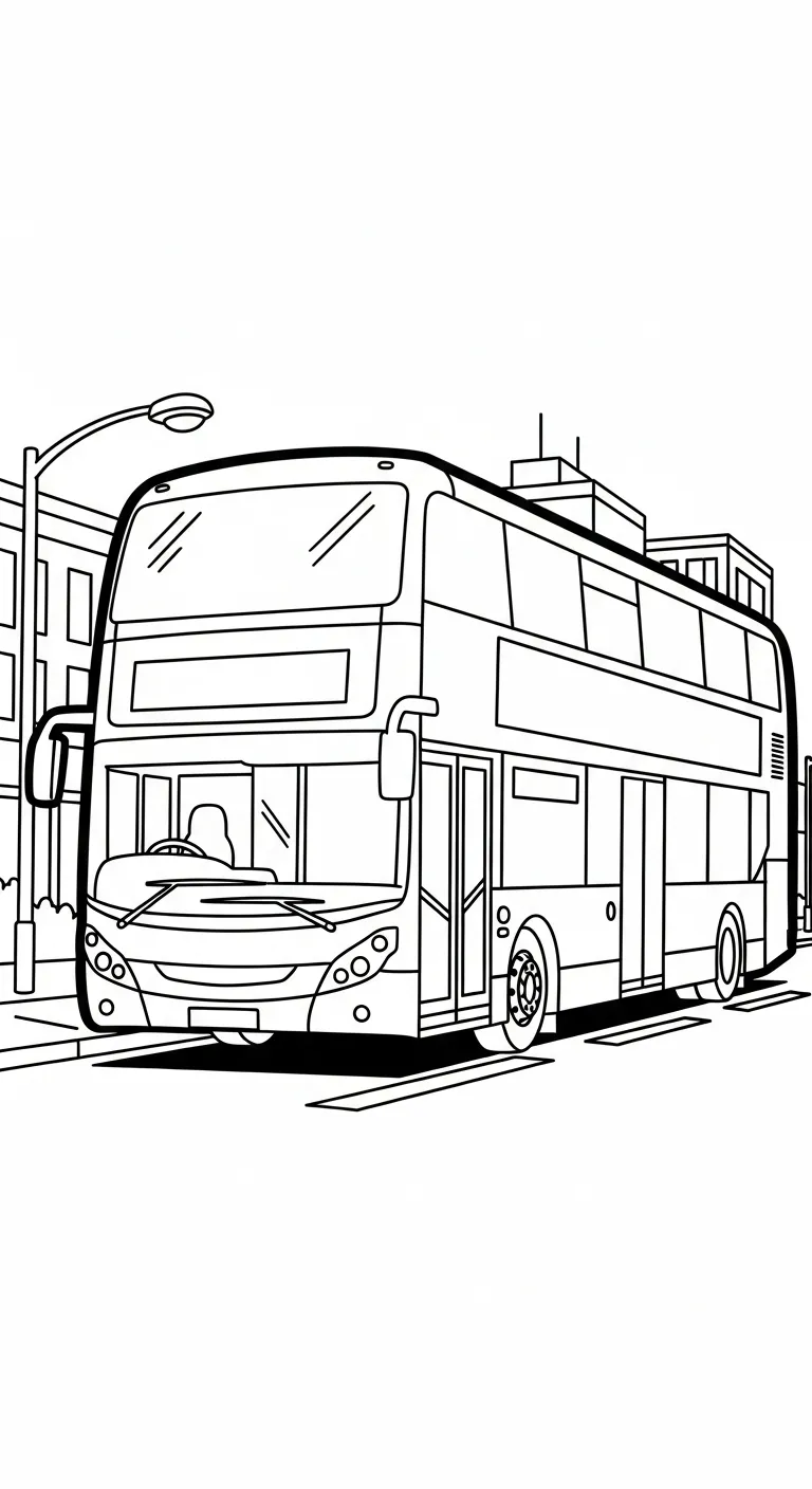 hình tô màu Tranh To Mau Xe Bus cho bé