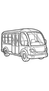 hình tô màu Tranh To Mau Xe Bus cho bé 7 tuổi miễn phí