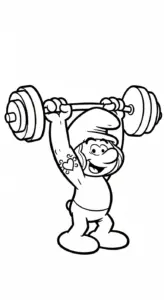tranh tô màu Xì Trum cho bé 4 tuổi miễn phí