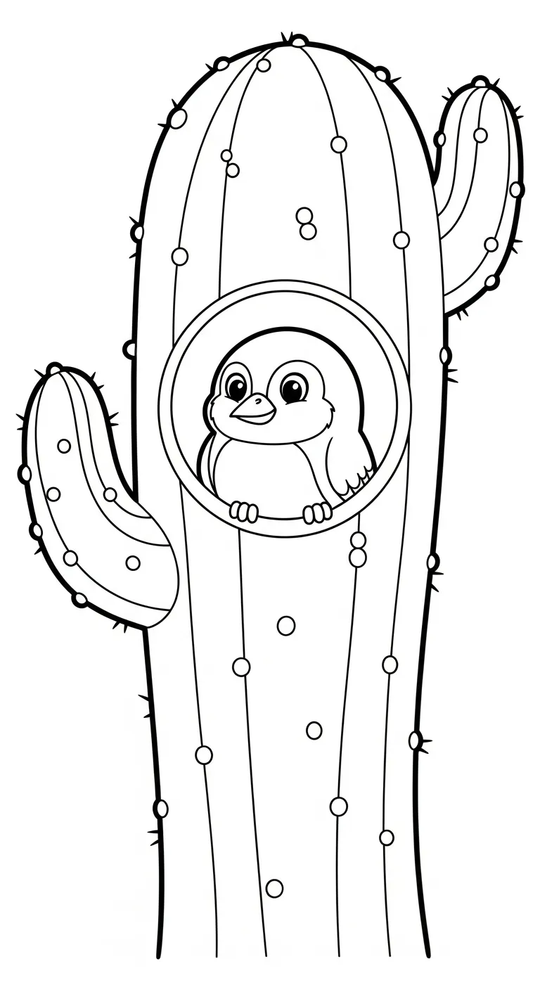 download tranh tô màu Xương Rồng miễn phí