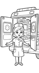 tranh tô màu Y Tá cho bé mới nhất