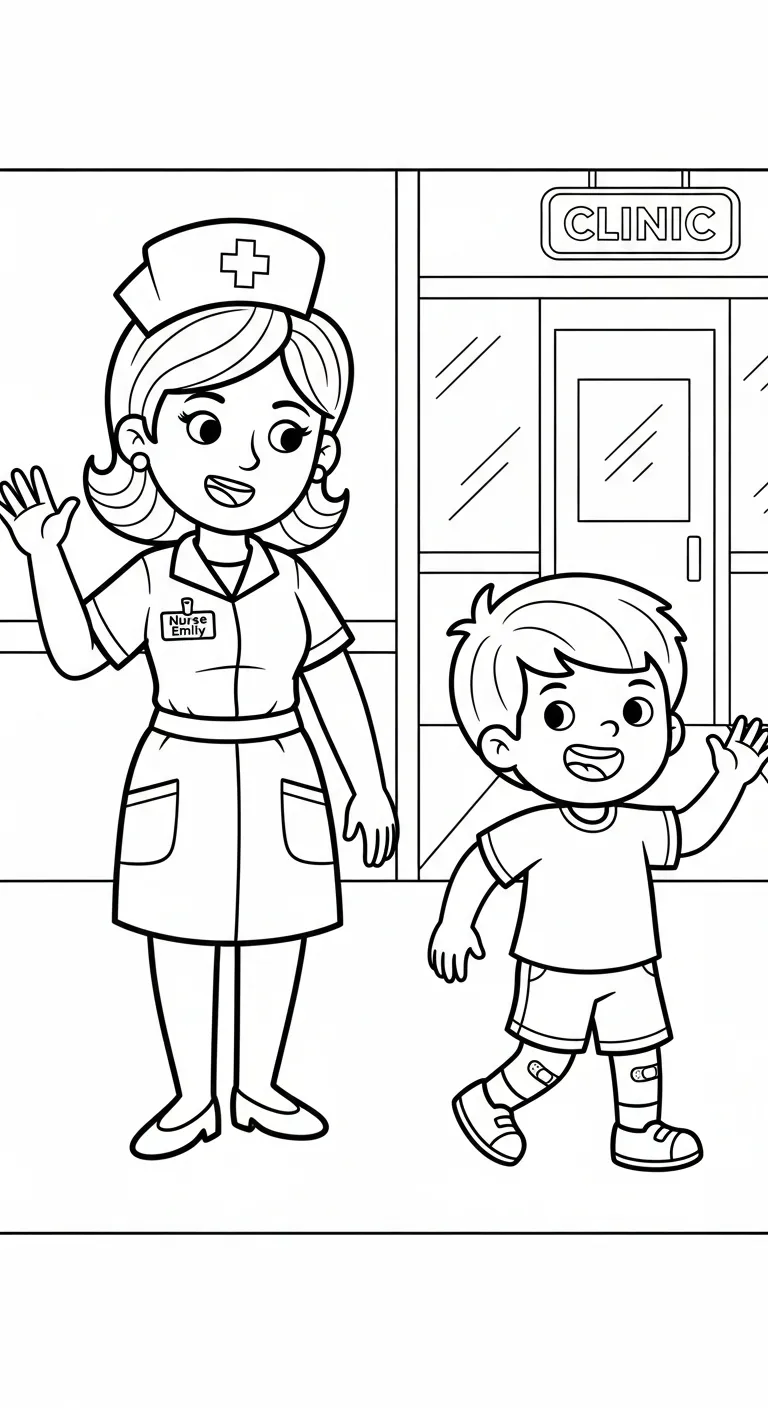 tải hình tô màu Y Tá cho bé 3 tuổi