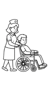 in tranh tô màu Y Tá cho bé 5 tuổi