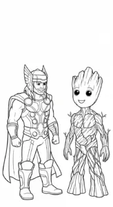 tranh tô màu Thor cho trẻ em