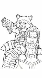 tranh tô màu Thor tập tô