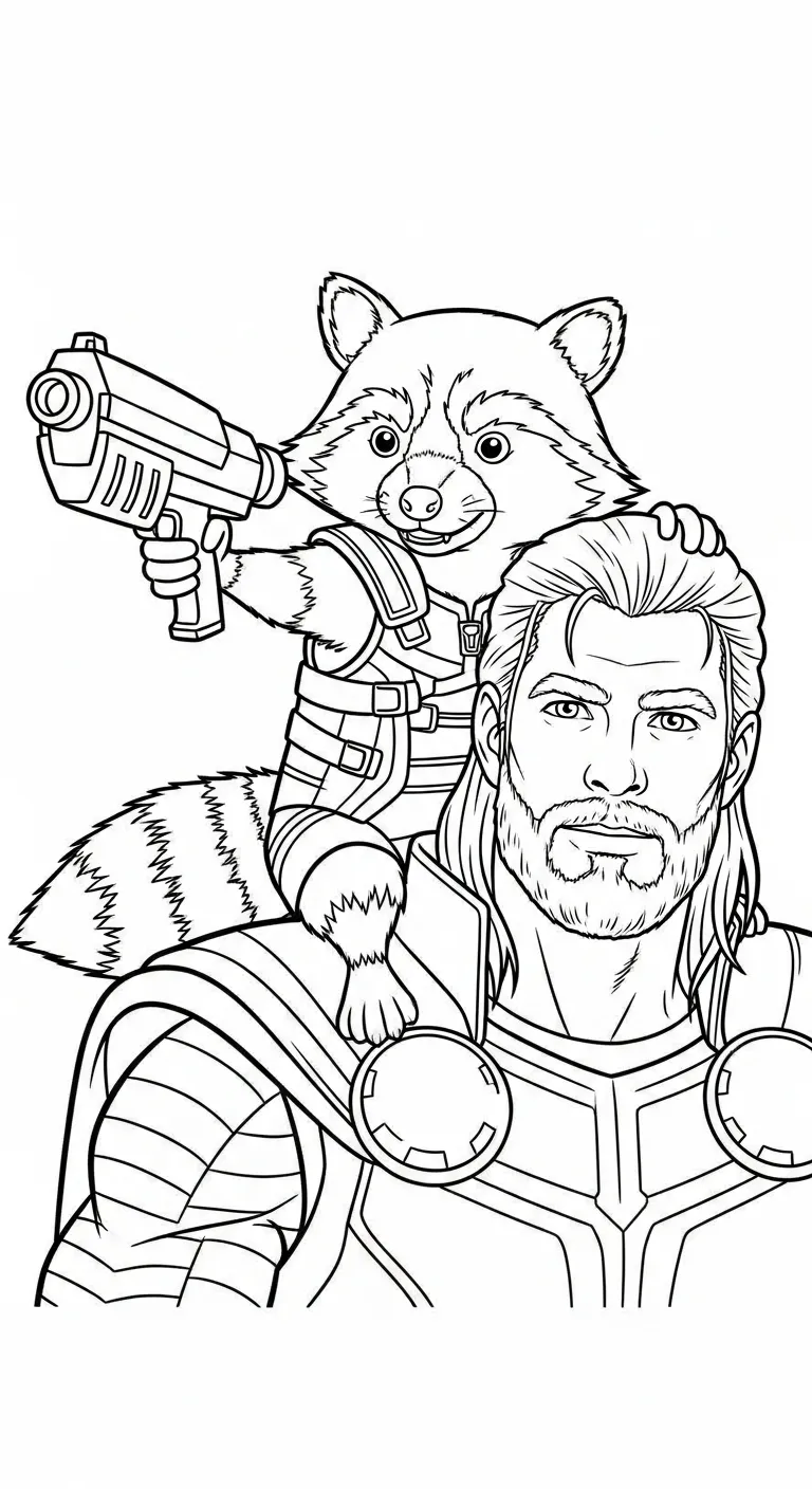 tranh tô màu Thor tập tô
