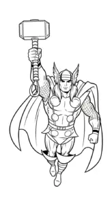 tải tranh tô màu Thor cho bé 6 tuổi